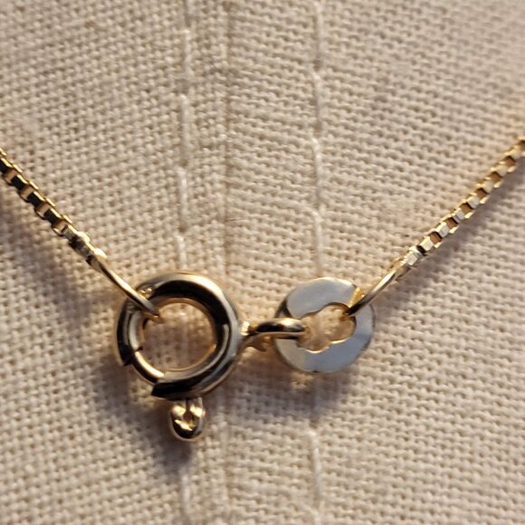 16" 14K Gold Box Chain Necklace - Picture 3 of 8